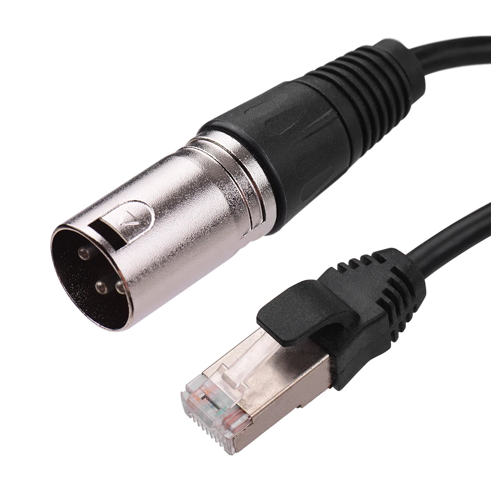 RJ45 мужской сетевой разъем для 3-Pin Mini XLR Мужской кабель-удлинитель DMX512 кабель для сцен и студий кабели провода инструмент