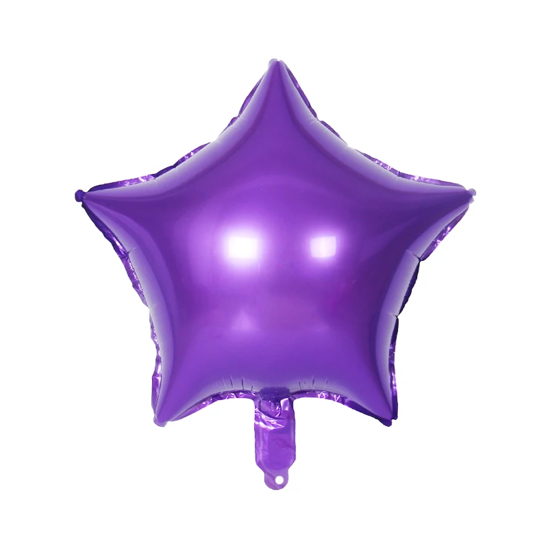 1 шт., детский душ, 18 дюймов, Розовая белая звезда, гелиевая фольга, воздушные шары для девочек, товары для дня рождения, вечерние украшения, воздушный шар - Цвет: Purple