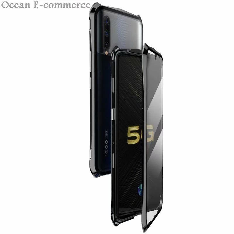 Роскошный Алюминиевый металлический чехол с Бэтменом для Vivo Iqoo Pro 5g, тонкий жесткий чехол из закаленного стекла на магните для Vivo Iqoo Pro
