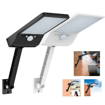 

48 LED solar power outdoor lights Waterproof Three Modes lamp street light Black White rotate bracket