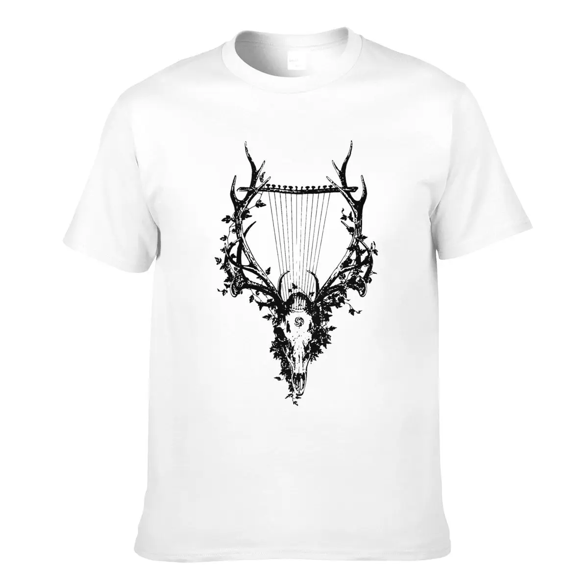 

Art Design Fashion Men's T Shirts DEER HARP Hip Hop Music Top T-shirts Short Sleeve O Neck Tops Tees Cotton Summer Tshirts