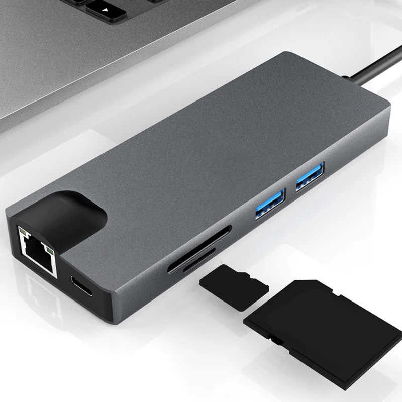 Док-станция 3,0 usb-хаб type C к HDMI 4K VGA PD RJ45 Gigabit LAN SD/TF карта HDMI концентратор адаптер станция для Macbook Pro samsung