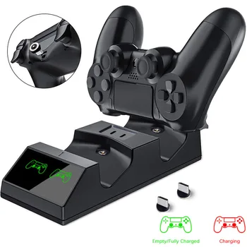 

PS4 Controller LED Charger Stand USB Charging Dock Station For Sony Playstation 4 / PS4 / Pro /Slim Controller Micro USB Dongles