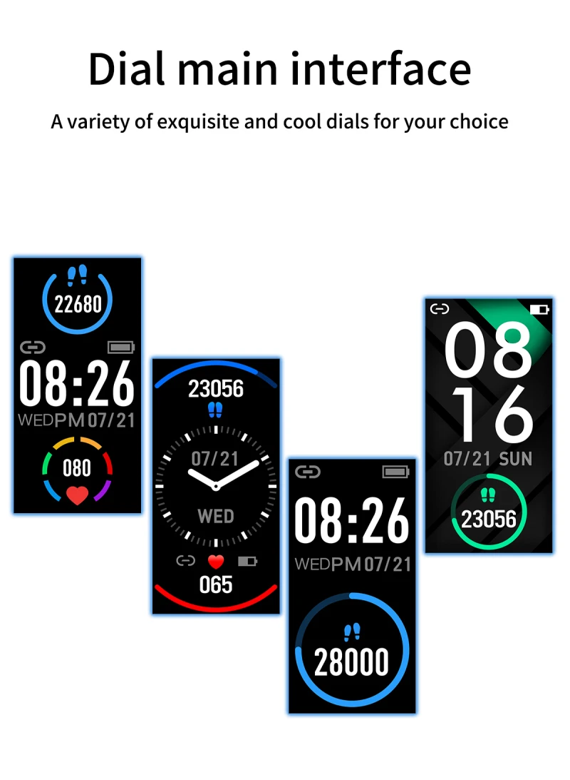 M5 Smart Watch Men Women 0.96 inch Color Screen Sport Bracelet Fitness Tracker Blood Pressure Heart Rate Monitor IP67 Waterproof