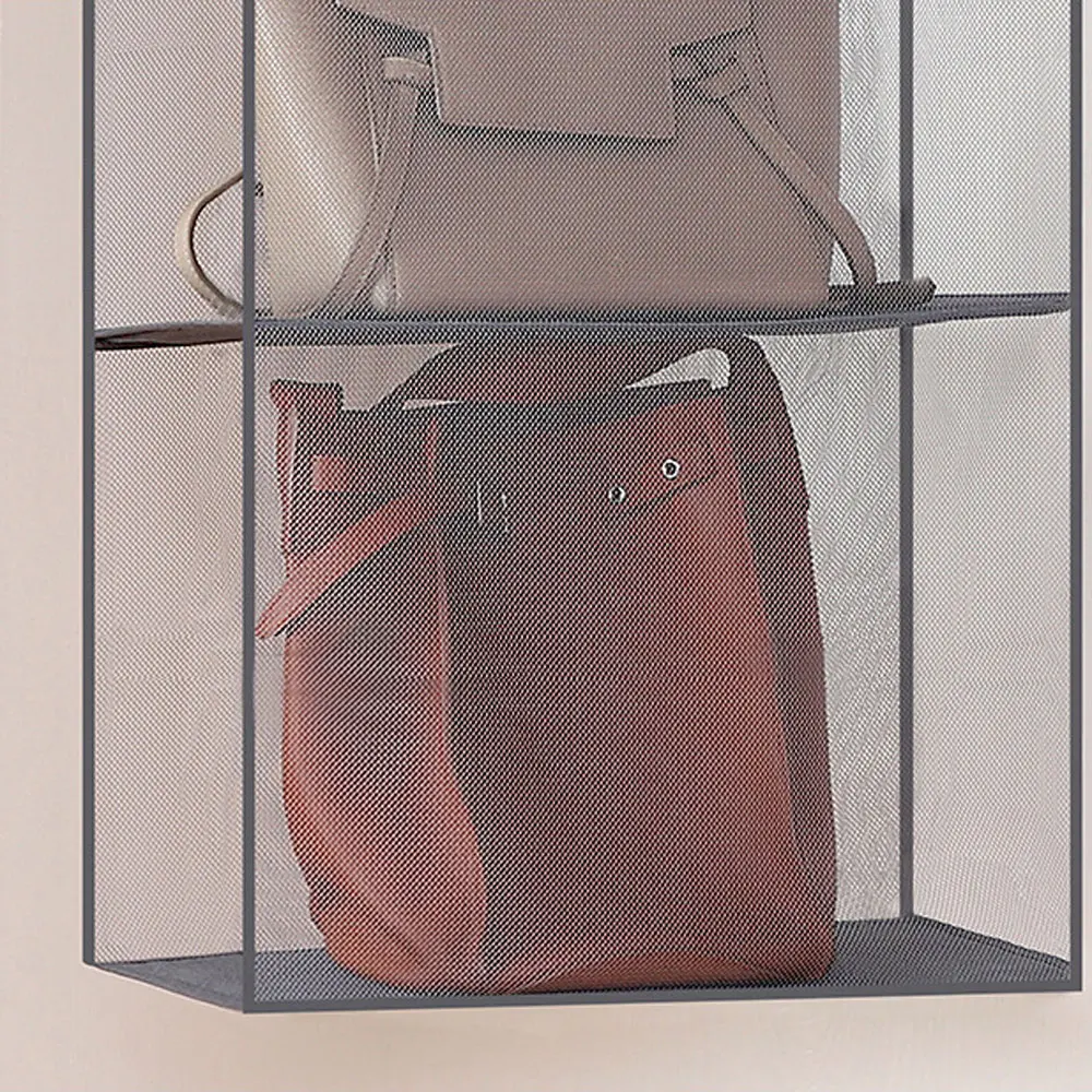 Multi Layers Transparent Hanging Handbag Wardrobe Closet Dust-Proof Storage Case Wallet Big Tote Bag Clothes Organizer