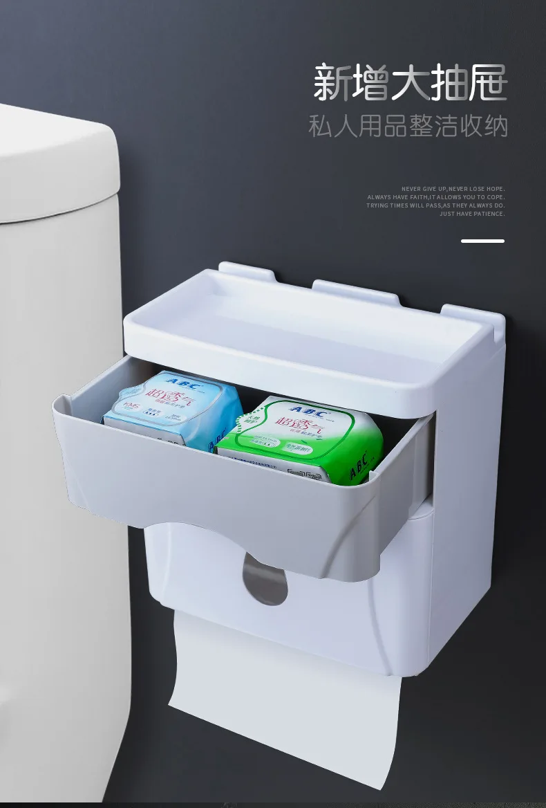 Konco коробки для туалетной ткани, дырокол, рулонная бумага, стеллаж для хранения, водонепроницаемый для туалетной бумаги, бумажные полки для ванной комнаты, настенный смонтированный Органайзер