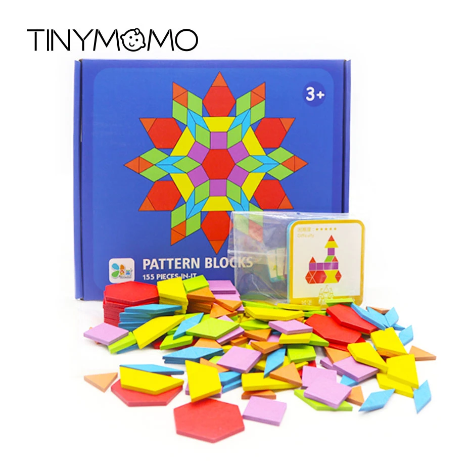 Пазлы для детей детские деревянные пазлы Tangram развивающие игрушки Монтессори