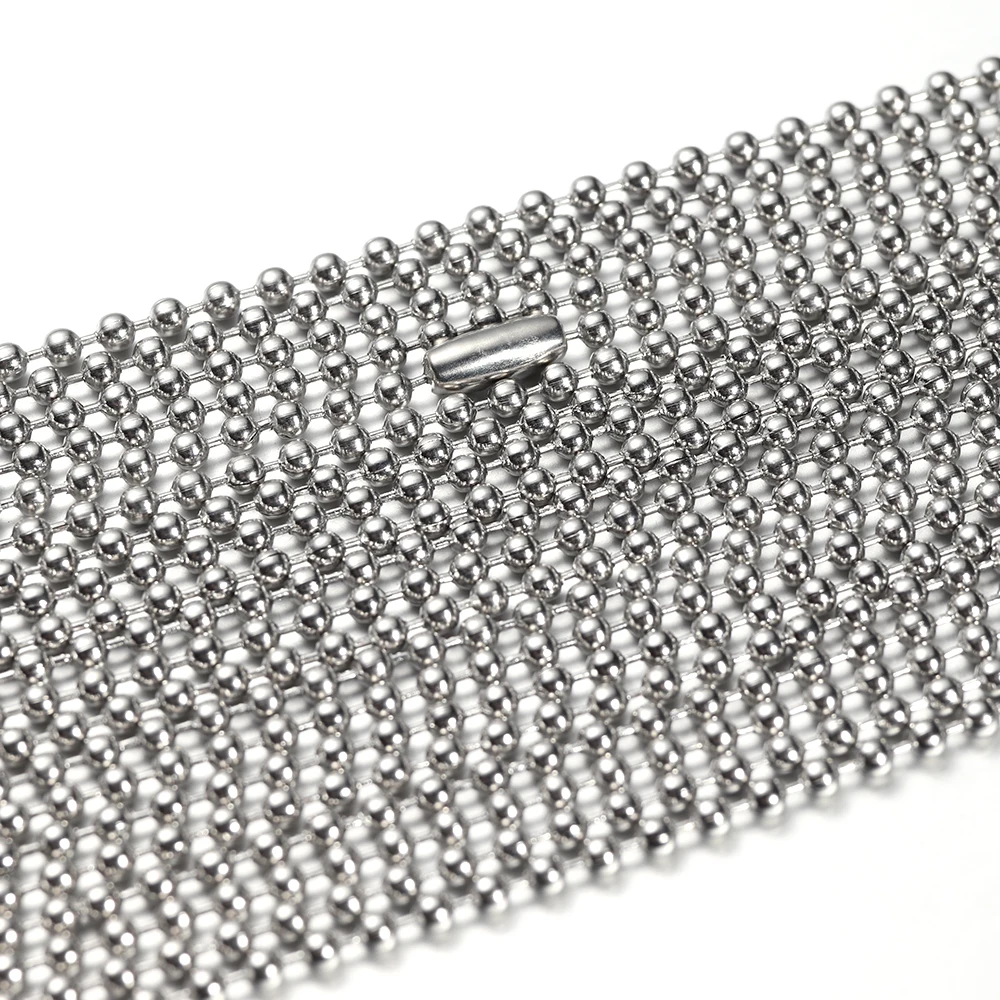 Semitree 10 шт./лот 304 нержавеющая сталь 60 см шаровая цепь ожерелья брелки для DIY ювелирных изделий Изготовление цепи