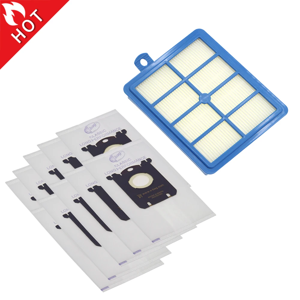 

11pcs/set 1pc Replacement hepa filter 10pcs Dust Bags for Electrolux Vacuum Cleaner filter for electrolux hepa and S-BAG