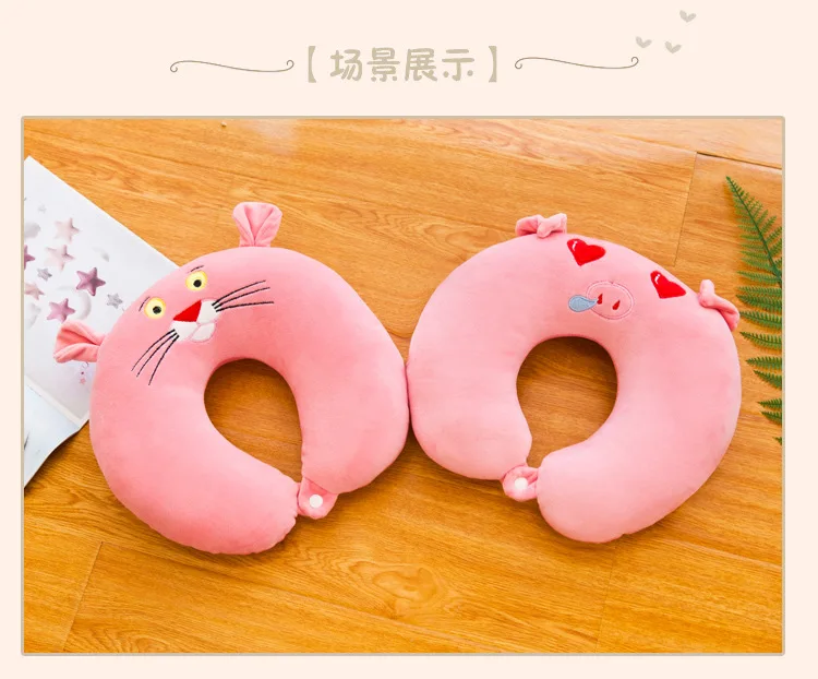 New Style down Cotton U-shaped Neck Pillow Plush Toys Car Mounted Travel Neck Guard Pillow Activity Gift Can Add Logo