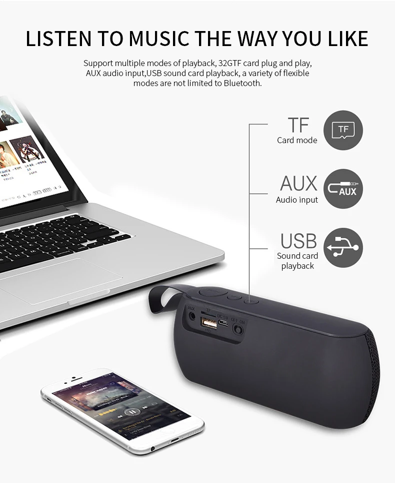 portable bluetooth speaker with aux input