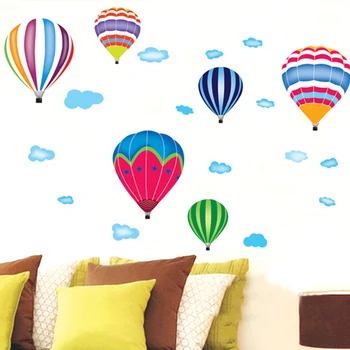 

DIY Eco-friendly Hot Air Balloon Wall Stickers for Kids room Nursery Bedroom Decor Self-adhesive Vinyl Decals Art Home Murals