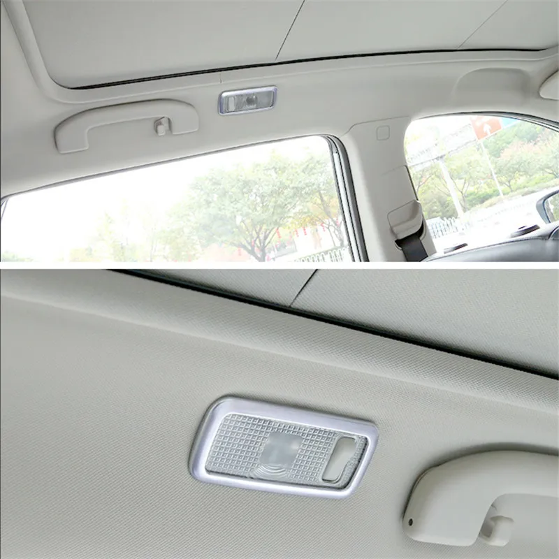 

For Nissan Qashqai J11 Rogue 2016 ABS Matte Car rear reading Lampshade frame Cover Trim sticker Car Styling Accessories 2pcs