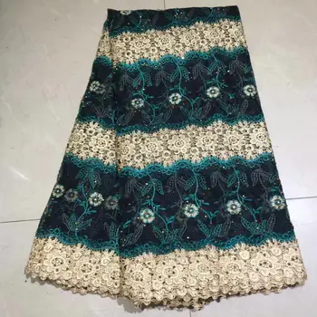

2019 French Tulle Lace Milk Silk Lace Fabric High Quality Dress African Net Lace Fabric Nigerian Lace Fabric For Women Green(7