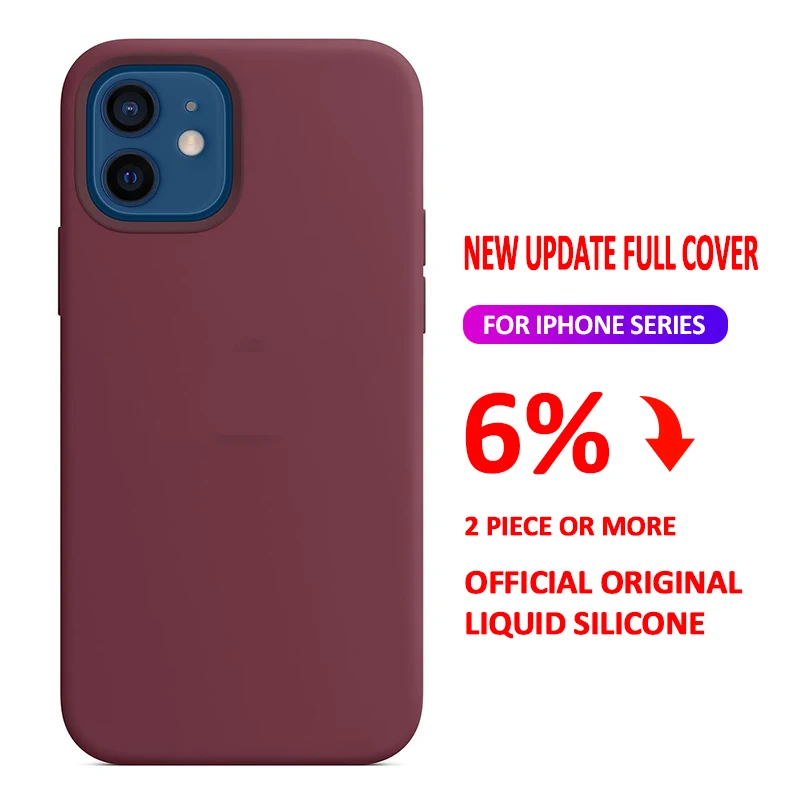 Official Original Liquid Case For iPhone 11 Pro 12 Mini X XR XS Max Case For iPhone 8 7 6 6s Plus SE 2020 12 Pro Case