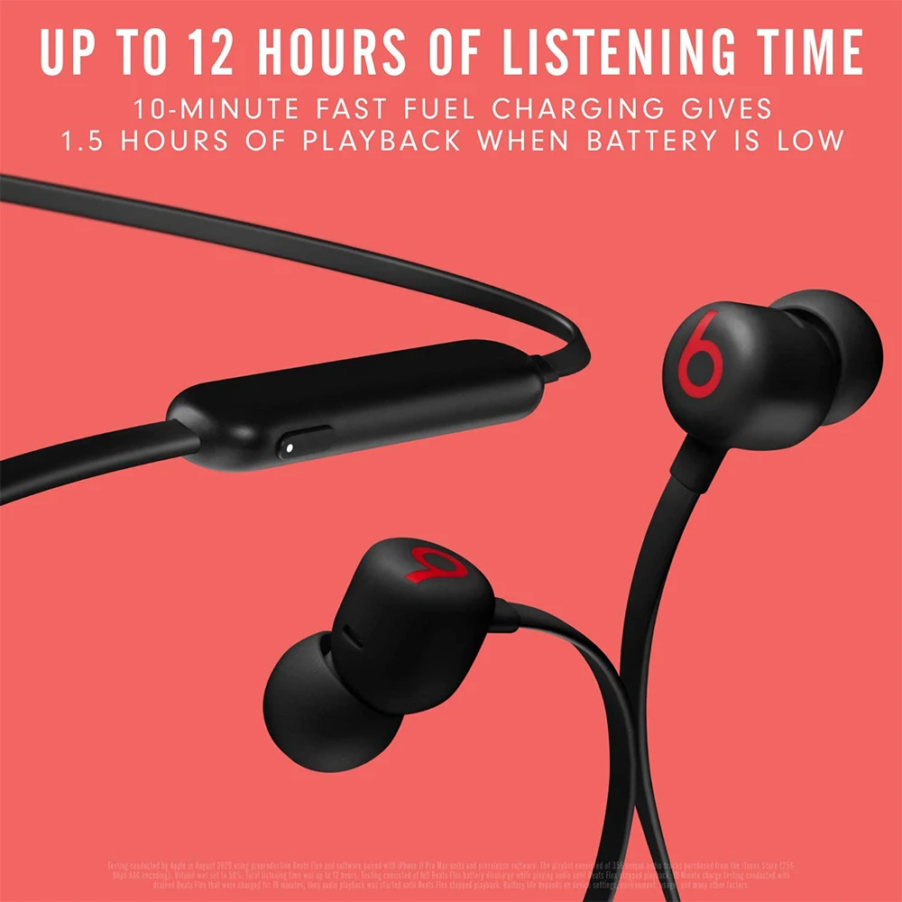 Original Beats Flex Wireless Bluetooth Earphone Magnetic Earbuds Stereo Headphones Sport Headset Hands-free with Mic 12 Hours