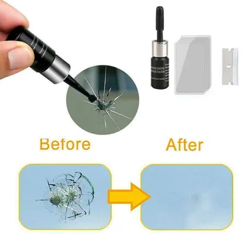 

2 Bottle Car Window Windshield Repair Fluid Automotive Glass Nano Repair Fluid Kit Car Window Crack Chip Maintenance Tools