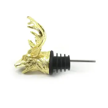 

1PC Zinc Alloy Deer Stag Head Wine Pourer Unique Wine Bottle Stoppers Wine Wine Tools Deer Head Bar Pourer Aerators T6B7