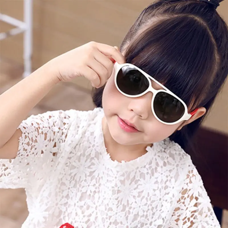 UV400 Kids Sunglasses Colorful Boys and Girls Glasses Silicone Goggles Sun Glasses Shades for 4-12Y Child