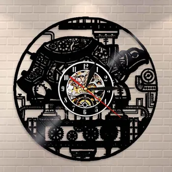 

Steampunk Turtle Wall Clock Steampunk Sea Turtle Vintage Ornament Gear Cogs Vinyl Record Clock Animal Lovers Decorative Clock