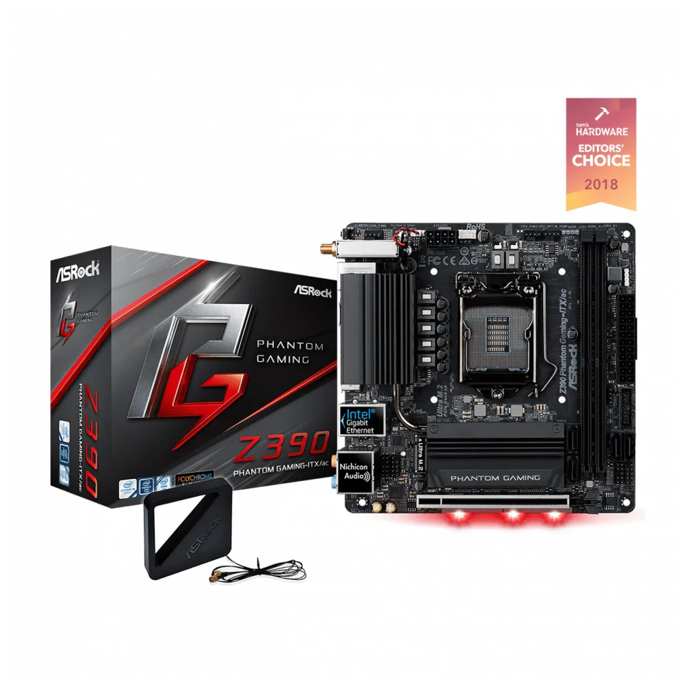 Материнская плата ASRock Z390 PHANTOM GAMING-ITX/AC S1151 MITX