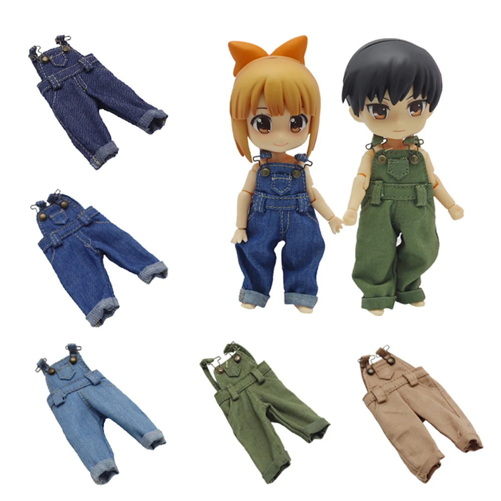 

1pcs Doll Clothes fashion candy colored belt pants for ob11 overall trouser for obitsu11,ob11,1/12 bjd doll accessories Clothing