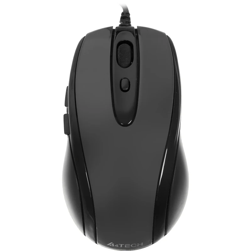 Мышь A4 V-Track Padless N-708X-1, проводная, USB, серый