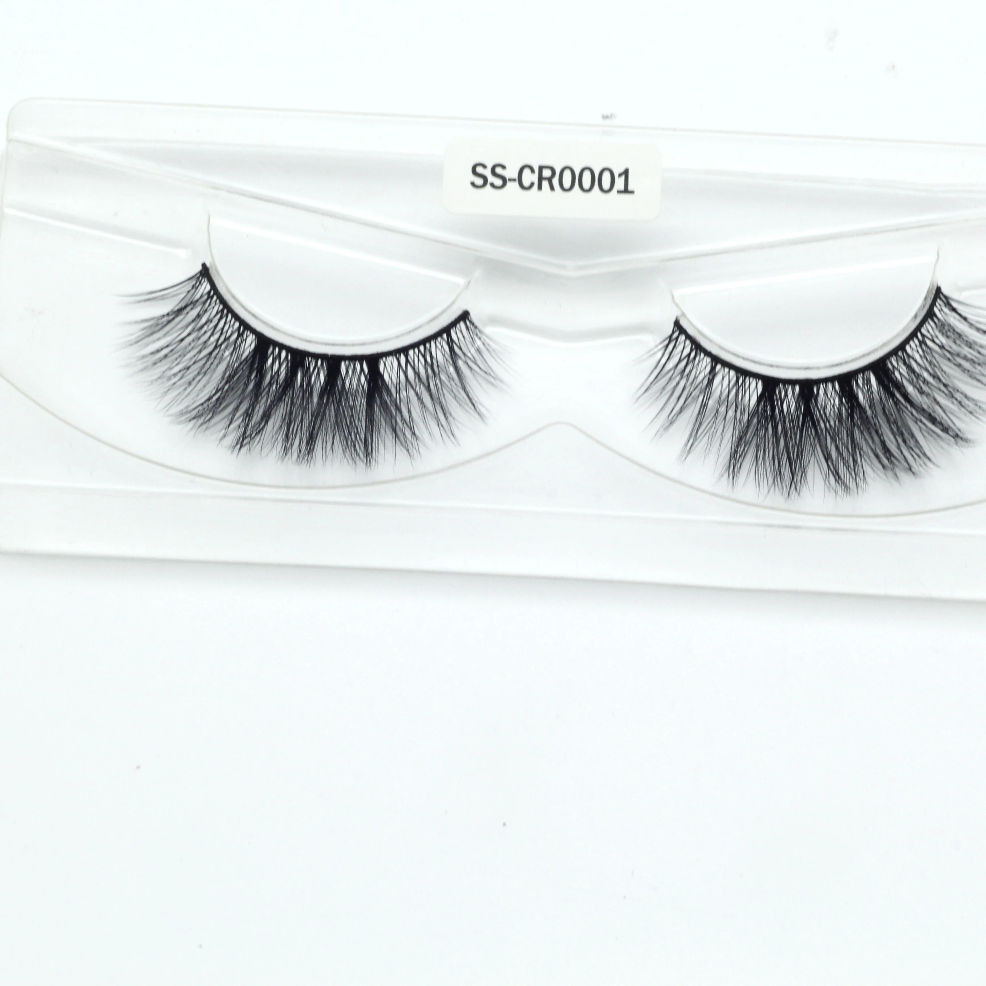 

AGUUD 1 pairs Mink Strip Lashes Super Soft Lastest Style Natural Mink Eyelash Makeup Tools SS-CR0001