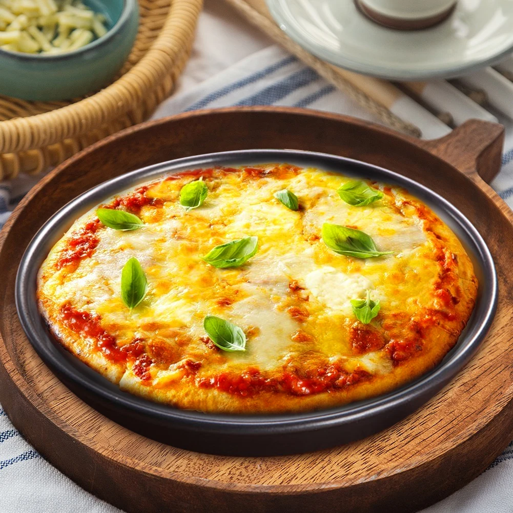 

Kitchen Tools 9-inch Easy to Clean Non-stick Pizza Baking Tray, Aluminum Alloy Round High Temperature Resistant Baking Tray