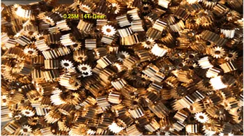 

0.25M 14T 14 teeth Machinery Mini metal copper hole 1.5 mm tight fit