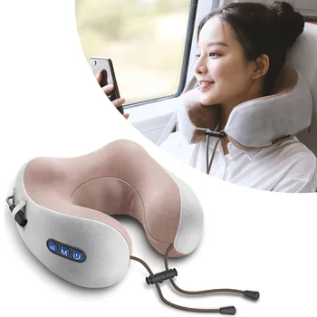 

Vibrating Massage Pillow Electric Vibration Kneading Massage Cushion Multi-Function Shoulder and Cervical Car/Home Health Care