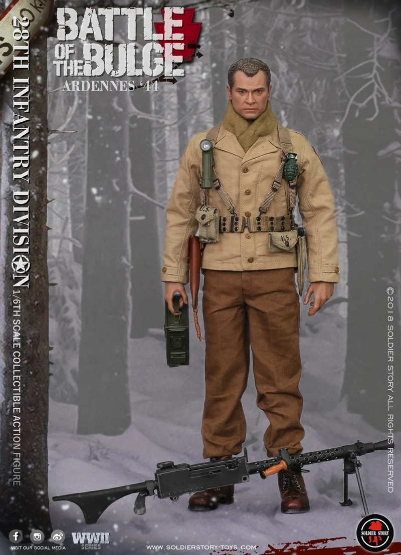 SoldierStory SS111 1/6 армии США 28-я стрелковая дивизия Арденны 1944 солдатская фигурка коллекция Второй мировой войны военные фигурки