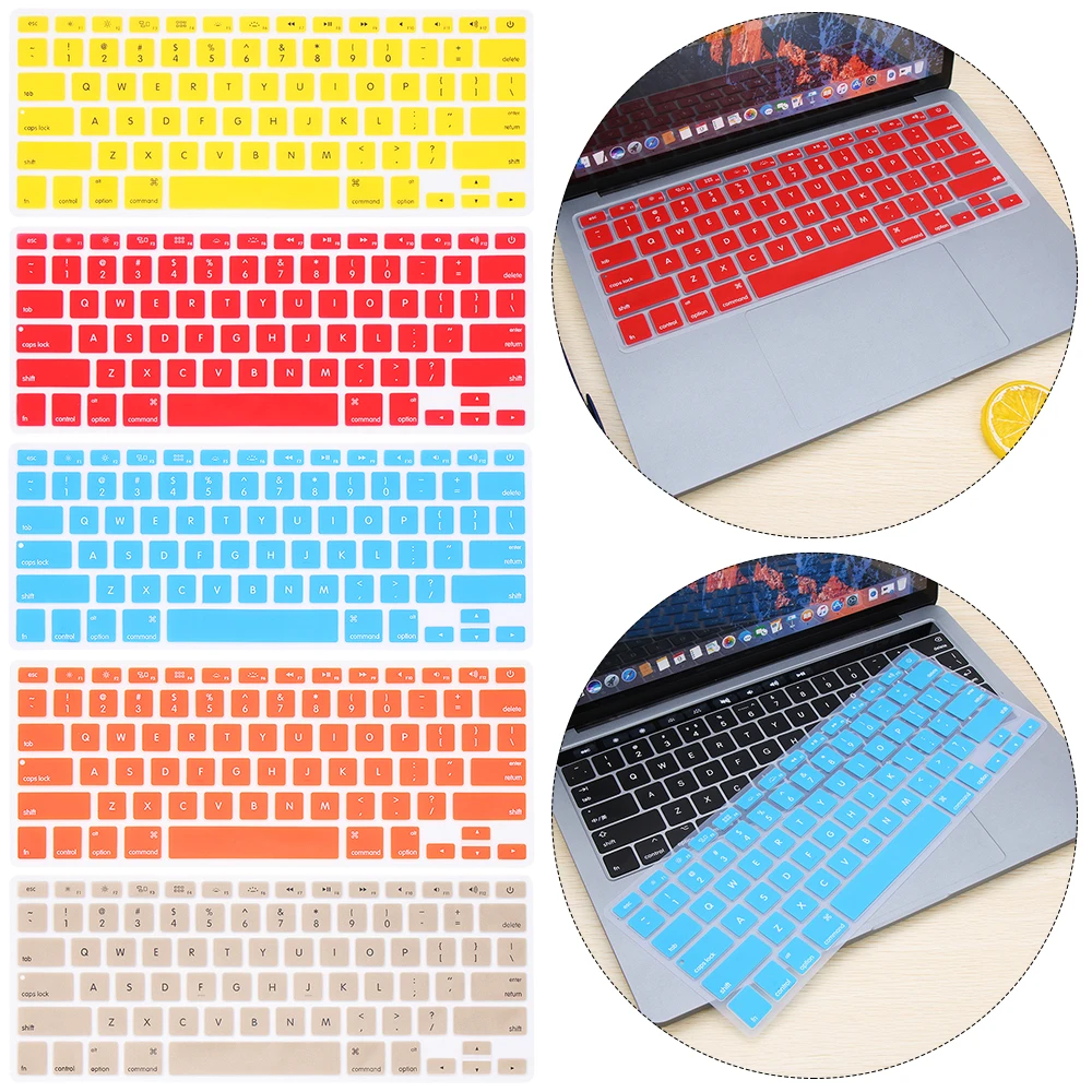 Силиконовый чехол для клавиатуры Apple Macbook Pro Air защитная пленка карамельных цветов