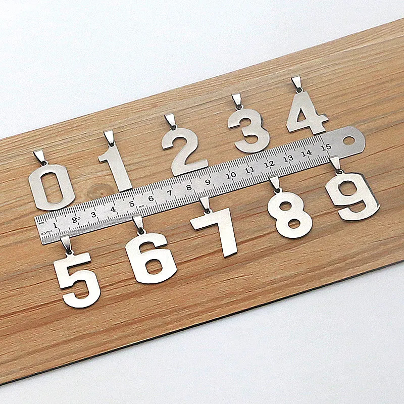 

Stainless Steel Chain personalized necklace Lucky number 0~9 Pendant Necklaces Fashion men and women Necklace Jewelry gift