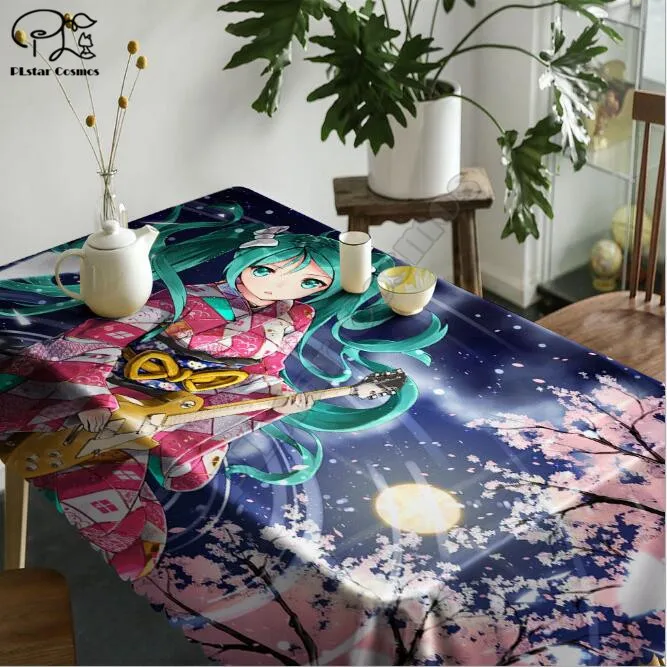 

Tablecloth Hatsune Miku 3D printed Square/Rectangular Dust-proof Table Cover For Party Home Decor TV Covers