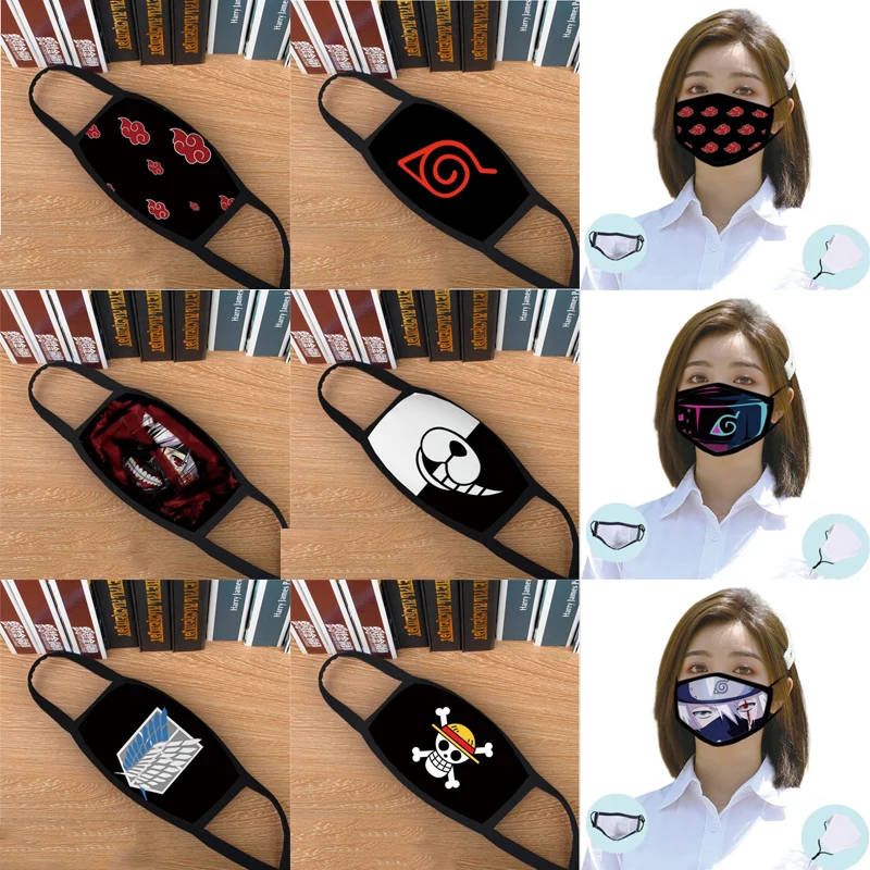

Anime Tokyo Ghoul Printed Half Face Windproof Cartoon Accessories Cosplay Breathable Masks Red Cloud Printing Washable masks