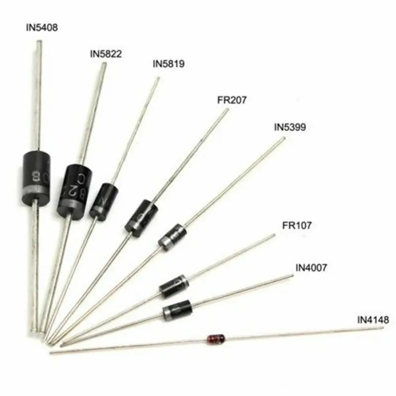 

1N4148 1N4007 1N5819 1N5399 1N5408 1N5822 FR107 FR207 Rectifier Diode set pack Electronic Components diy assorted kit 100pcs/lot