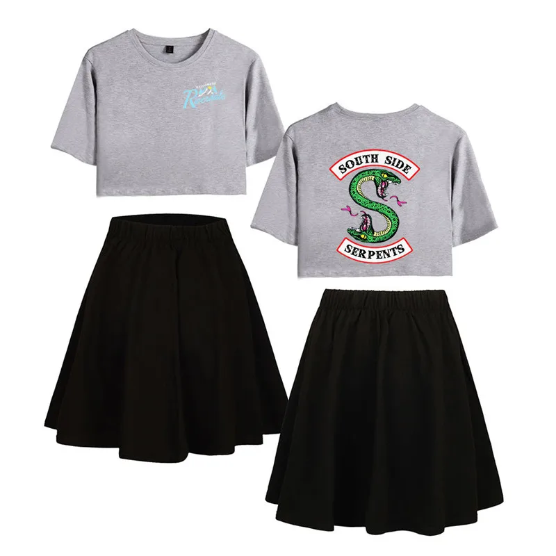 style 11 "South Side serpents" ривердейл Косплэй костюм ривердейл Southside юбка спортивный пикантные полный набор Тупоголовым футболка женское платье для девочек - Цвет: style 11