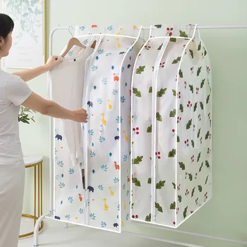 

PEVA Thickened Printed Dust Cover Clothing Sorting Bag Coat Hanging Bag Dust Bag Clothes Cover Clothes Storage Bag