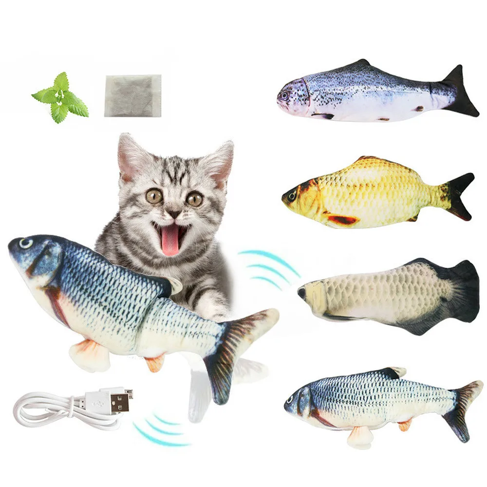 

Electronic Cat Toy 3D Fish Electric Simulation Fish Toys for Cats Pet Playing Toy cat supplies juguetes para gatos