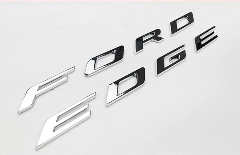 bumper stickers For Ford EDGE Se 2012 2013 2014 2015-2020 SILVER Graphite Hood Letters Emblem-Gloss Finish metal Emblem funny bumper stickers
