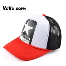 YOYOCORN модные хип-хоп летние бейсболки женские мужские сетчатые дышащие круглая Кепка унисекс регулируемые спортивные шляпы шляпа папы костяная