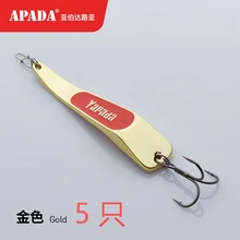  APADA Spoon 005 Leech Treble Hook 10g  Metal Spoon Multicolor Fishing Lures 