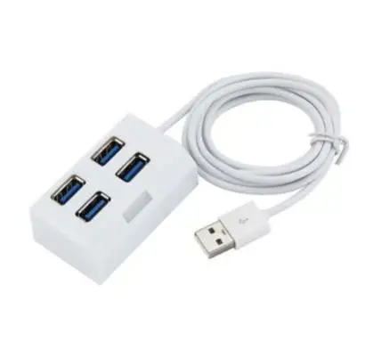 Белый Лидер продаж-Док-станция USB Премиум 4 Порты и разъёмы алюминиевый usb-концентратор Экранированный Кабель Для IMac, Macbook, ПК и ноутбуков - Цвет: Белый