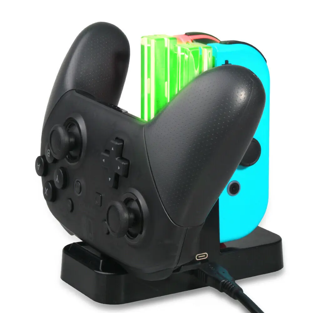 5 в 1 дизайн зарядная док-станция для nintendo Switch Joy-Con и Pro контроллеров