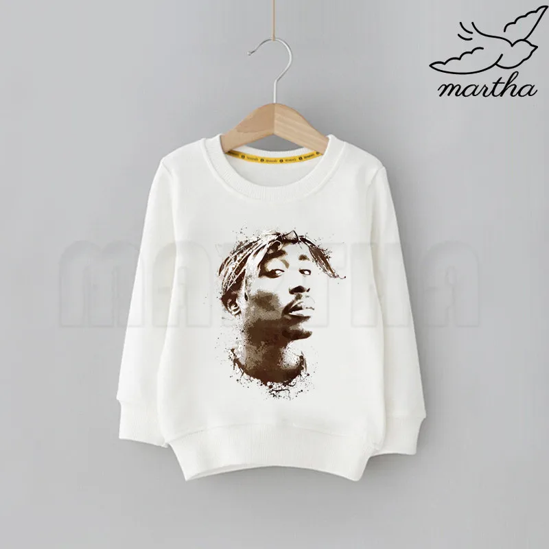 Tupac 2pac/Детская толстовка с милым принтом; толстовки; детская одежда; детские толстовки с капюшоном с героями мультфильмов для мальчиков - Цвет: B