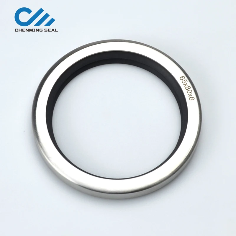 65*80*8 PTFE Lip Oil Seal With Stainless Steel Housing Single lip and Dual Lip Screw Air Compressor Spare Parts