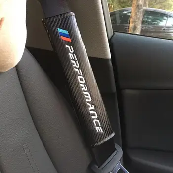 

Car safety belt cover carbon fiber interior decoration protect shoulder for audi q3 q5 q7 A1 A3 A4 A5 A6 A7 A8 SLine C6 C7 b5 B6