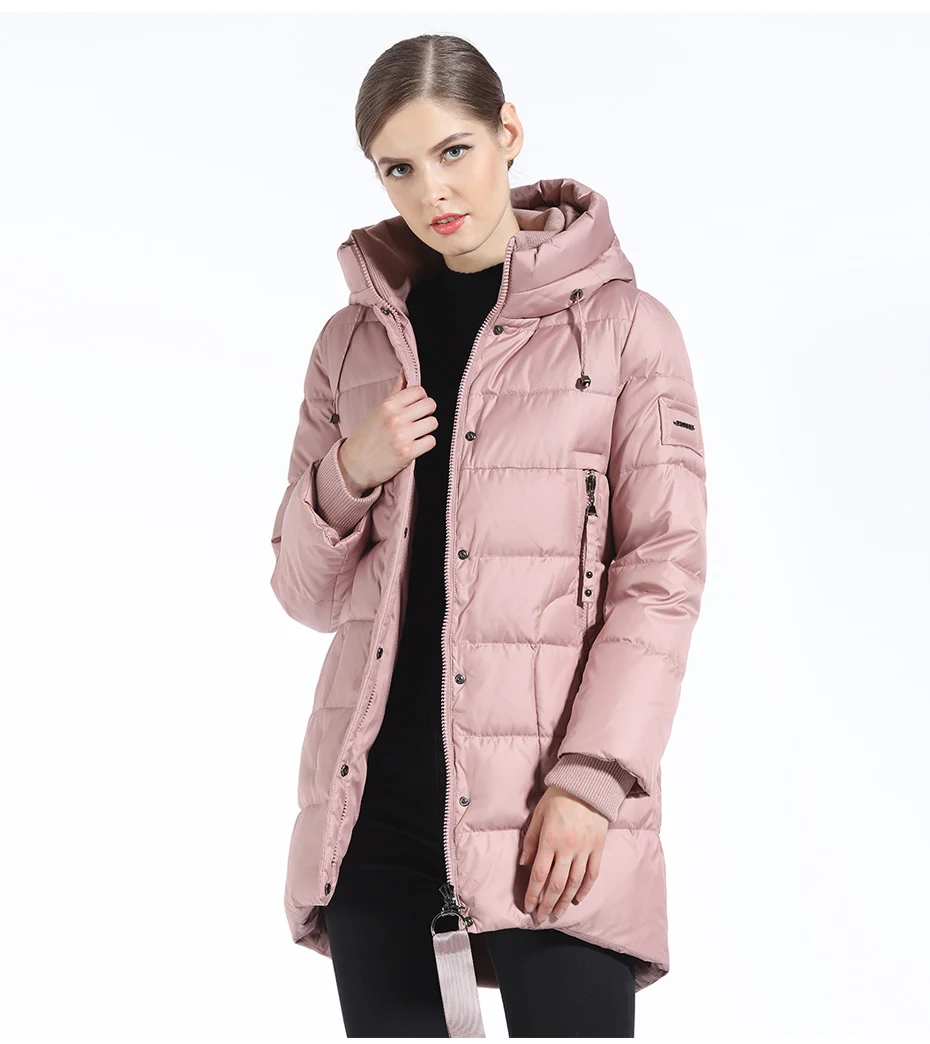 GASMAN пальто зимнее женское средней длины пуховик зимний женский капюшоном тёплый куртка женская зимняя парка модная