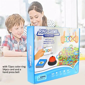 

Parent Child Develop Brain Educational Toys Ring Game with Bell Interactive Play Family Party Board Indoor Outdoor Kids Gift